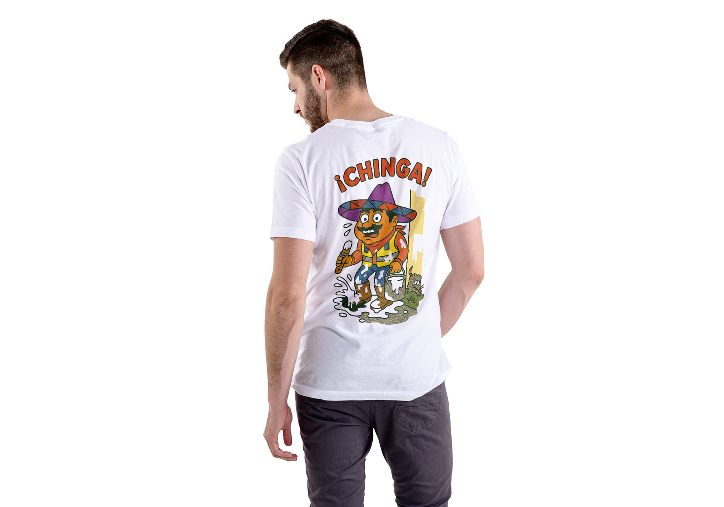 Short Sleeve Painter Scene Tee