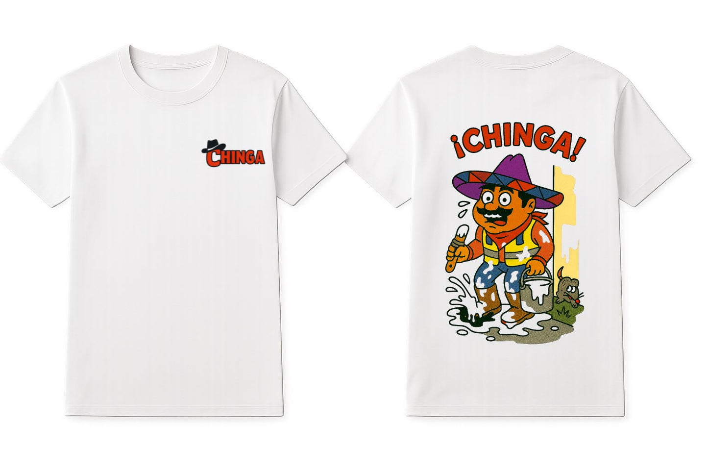 Short Sleeve Painter Scene Tee