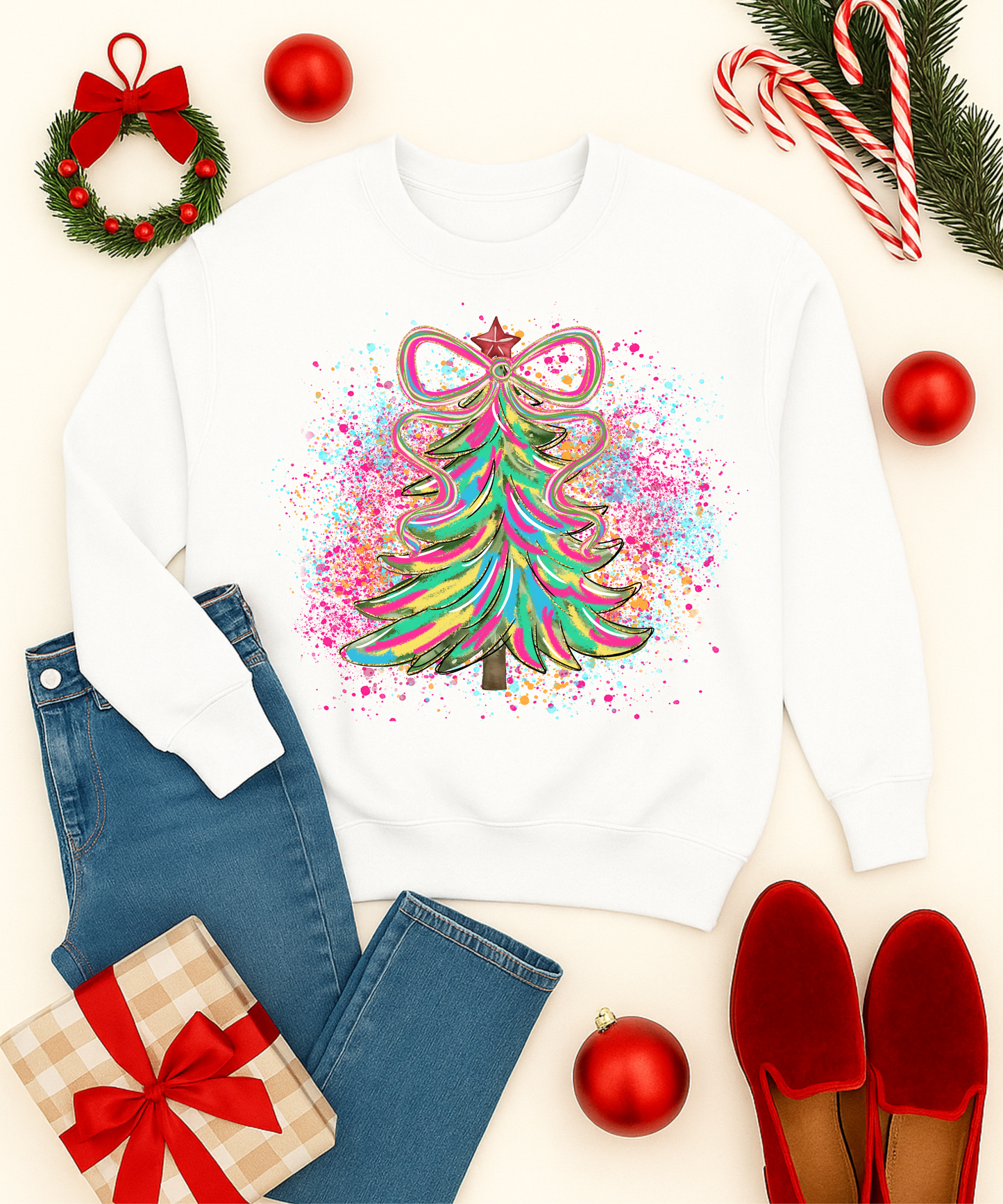 Color Splash Christmas Tree Top