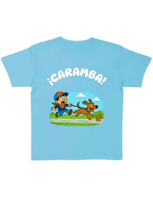 Dog Chasing Squirrel Scene T-Shirt